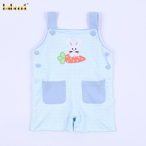 Applique Shortgalls In Blue For Boy - BB3130